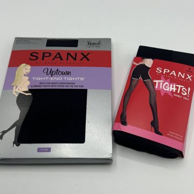 NWT 2 Packs of Spanks Black Tights, Size A, Uptown & Double Take